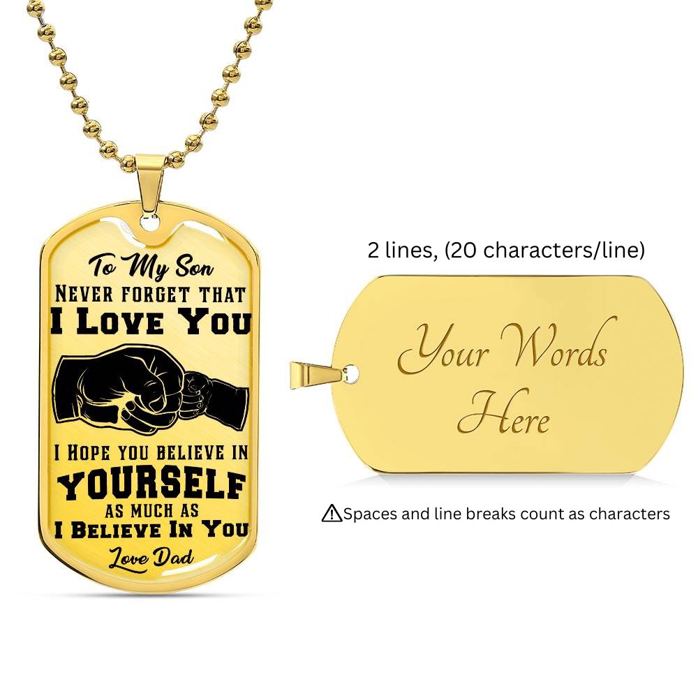 To my Son-Dad loves you-Necklace