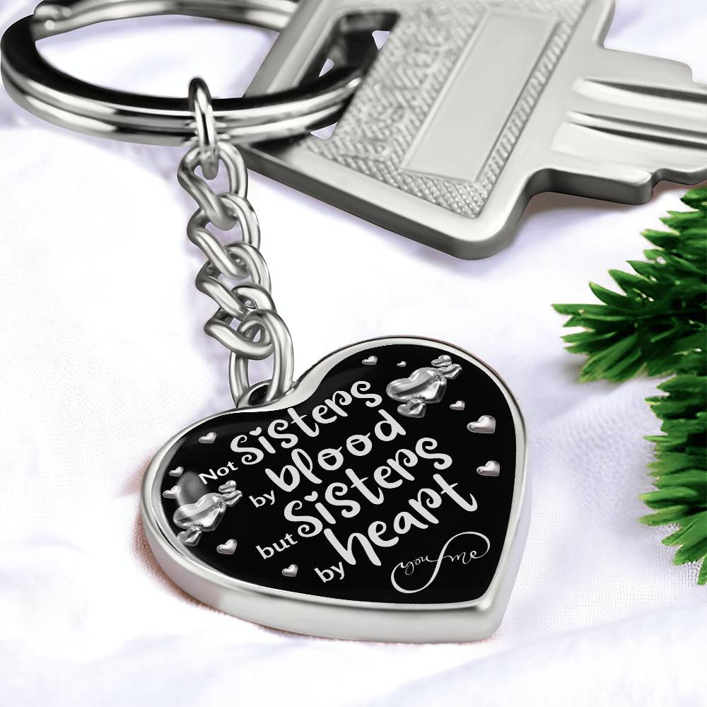 To my Friend-Silver heart keychain