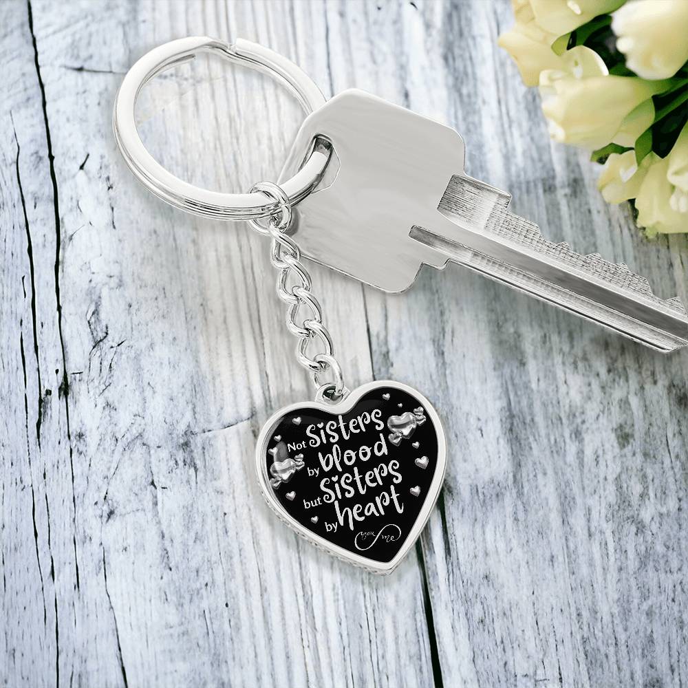 To my Friend-Silver heart keychain