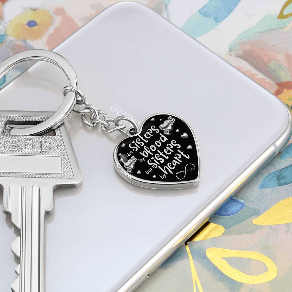 To my Friend-Silver heart keychain