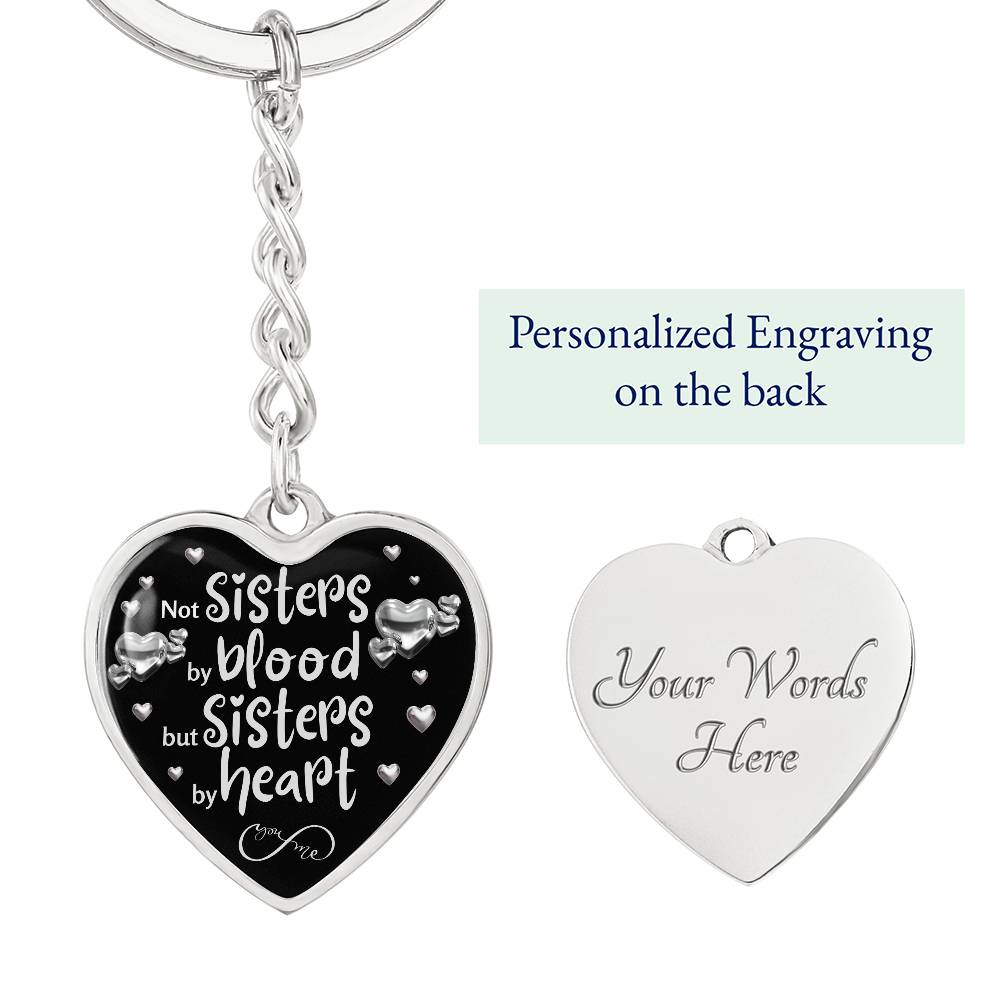 To my Friend-Silver heart keychain