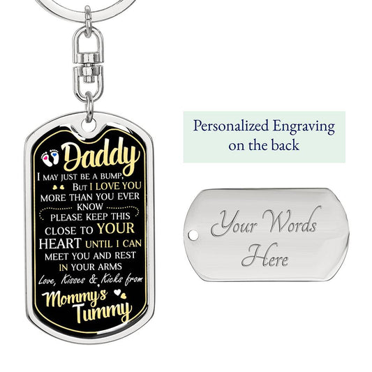 To my Daddy | love you Keychain | from mommy's tummy