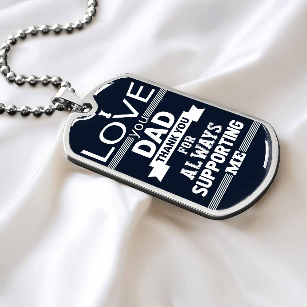 To my dad | Dog tag Necklace