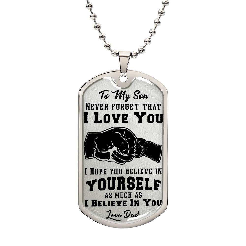 To my Son-Dad loves you-Necklace