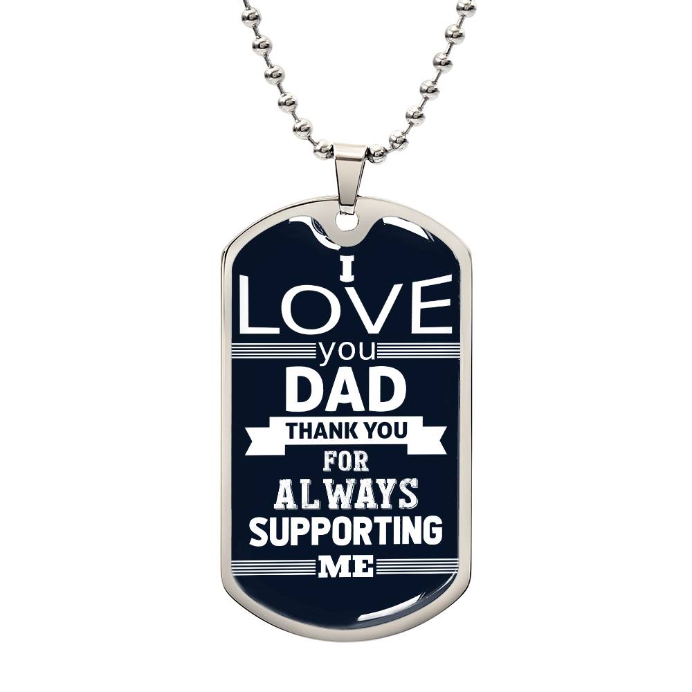 To my dad | Dog tag Necklace