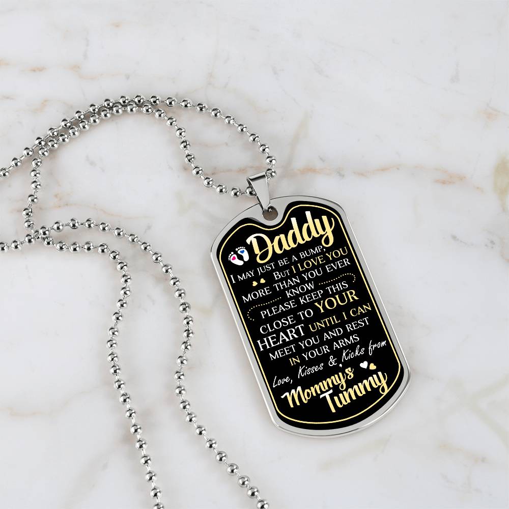 To my Daddy | love you Necklace | from mommy's tummy