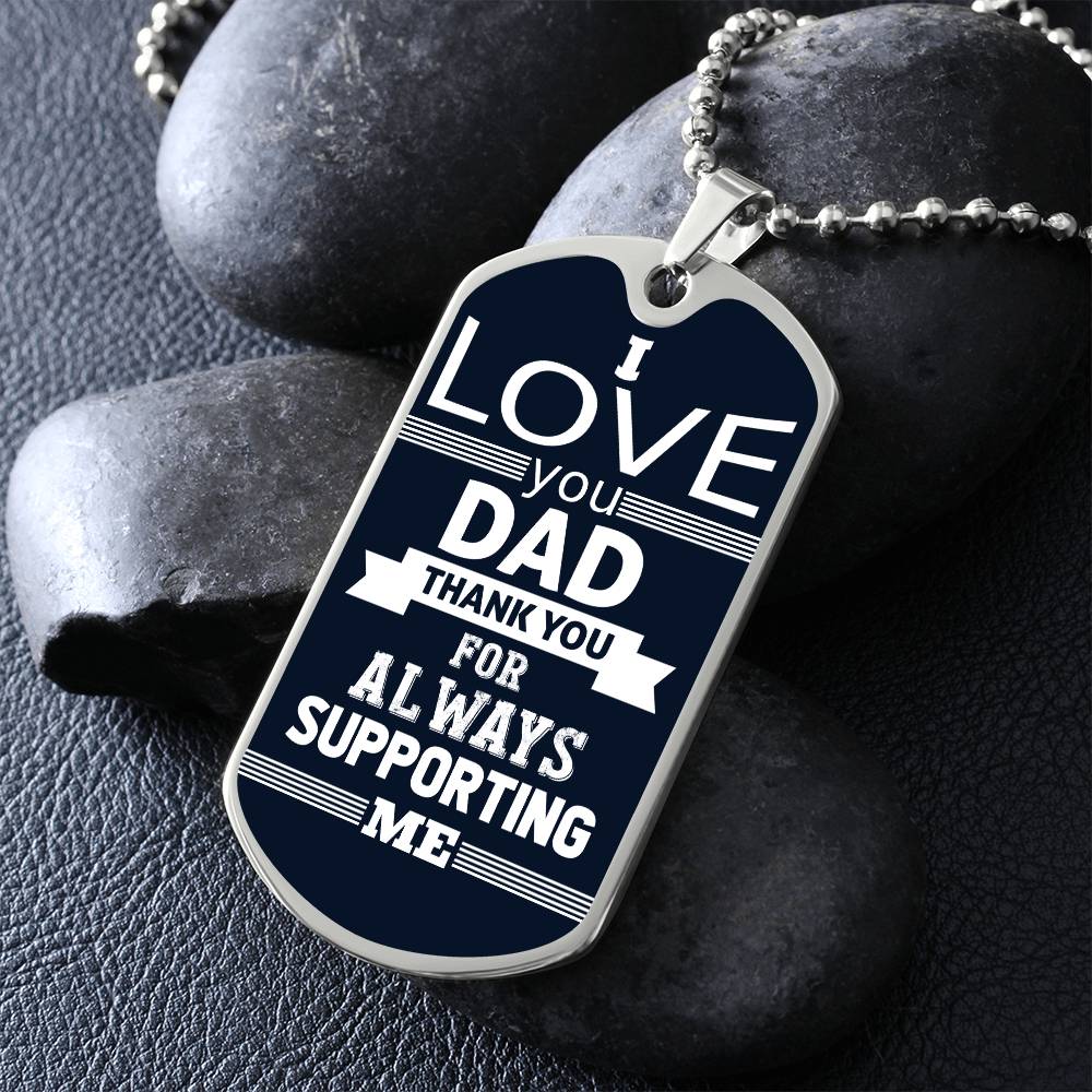 To my dad | Dog tag Necklace