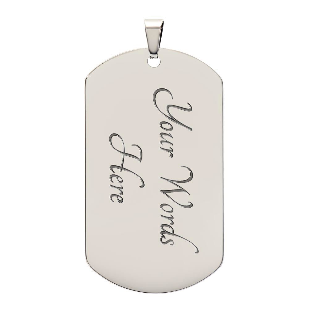 To my dad | Dog tag Necklace