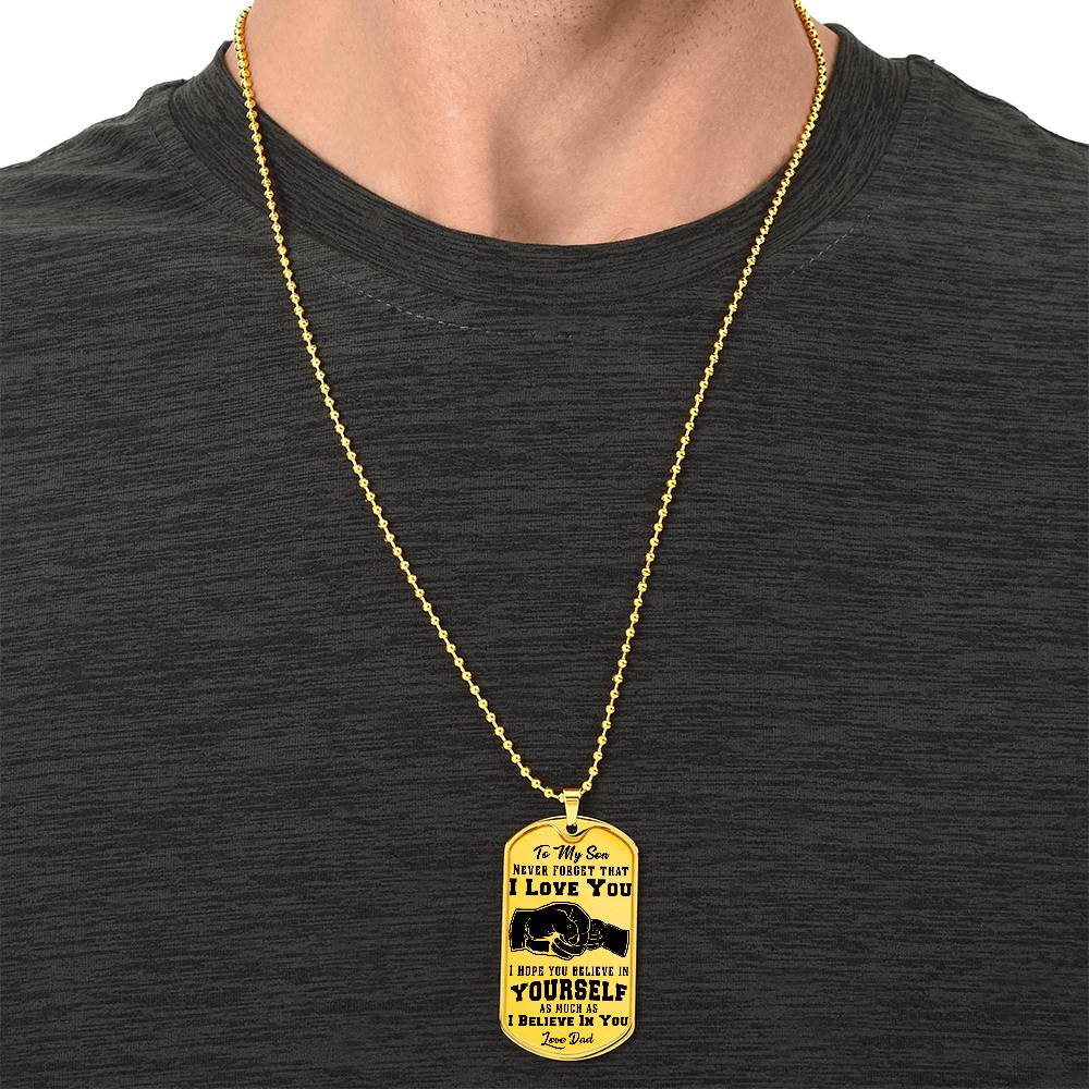 To my Son-Dad loves you-Necklace