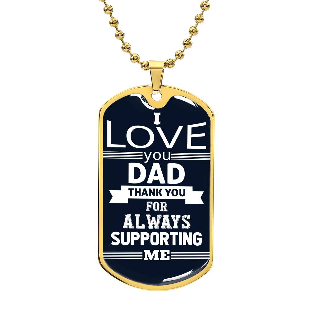 To my dad | Dog tag Necklace