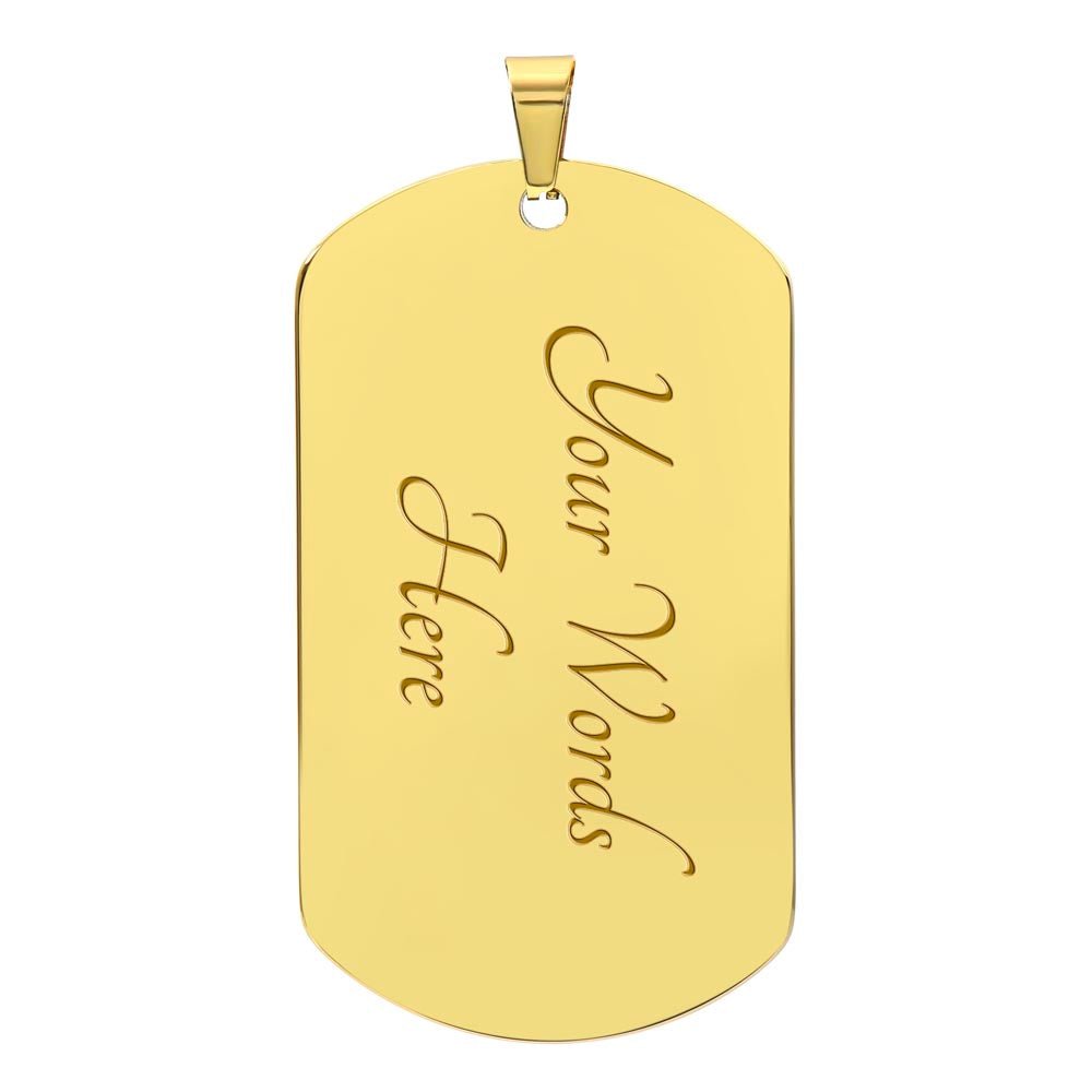 To my dad | Dog tag Necklace