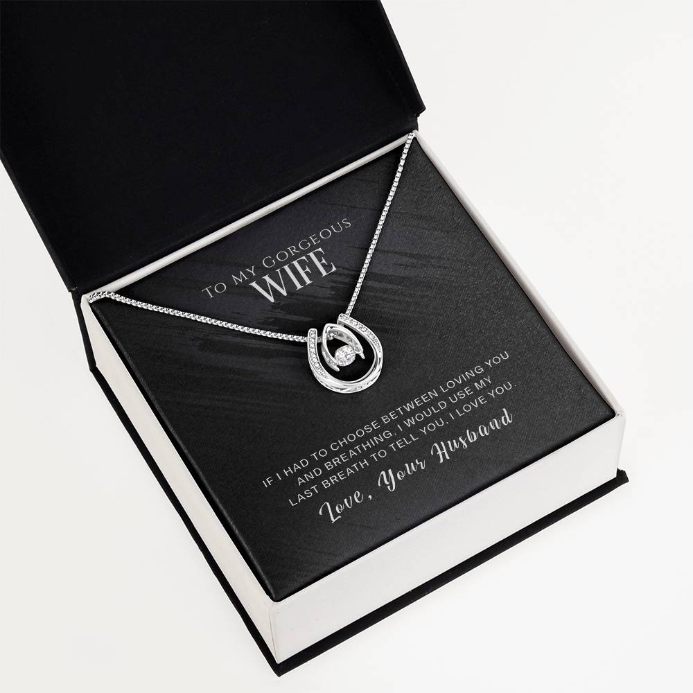 To my Wife | Lucky In Love Necklace | Loving Husband