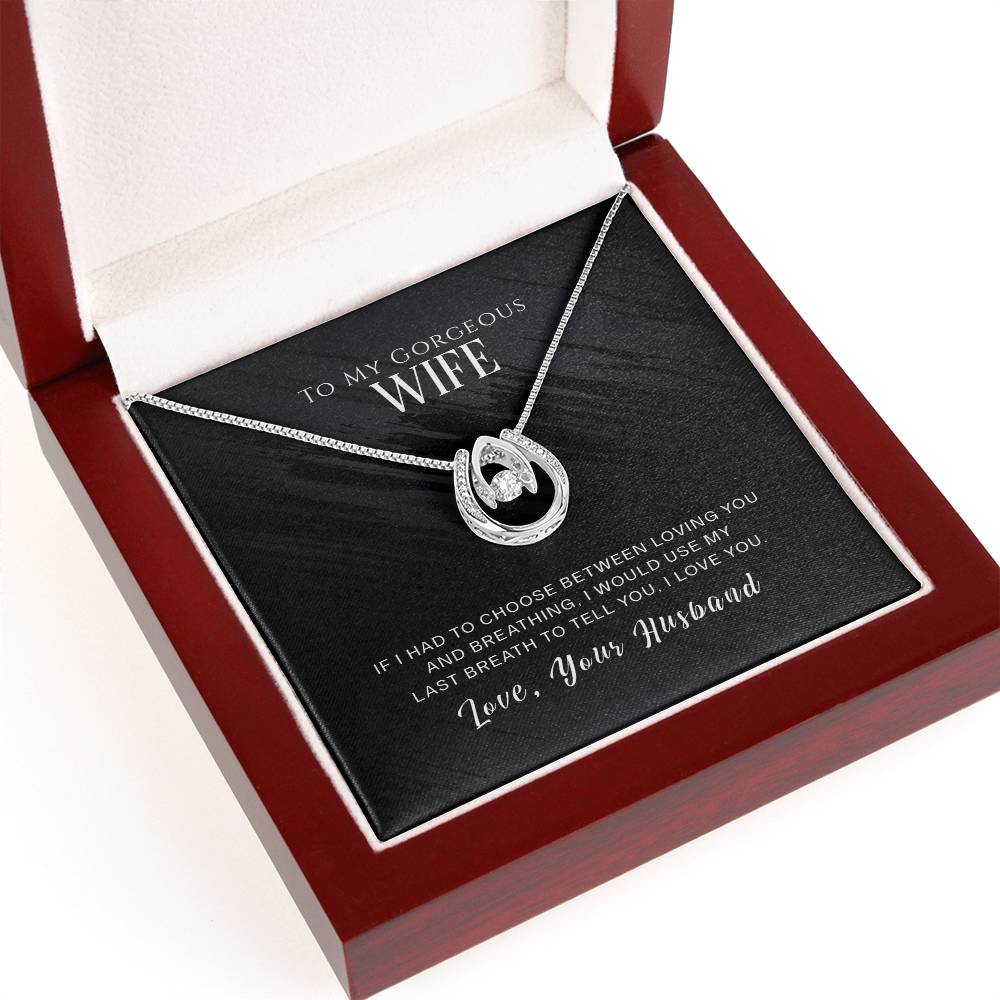 To my Wife | Lucky In Love Necklace | Loving Husband