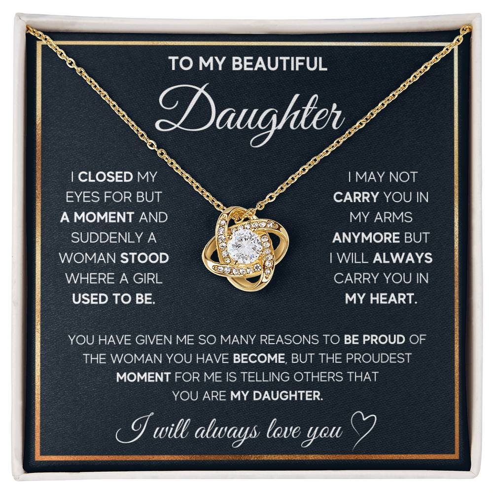 To my daughter | Love Knot Necklace | Proud parents