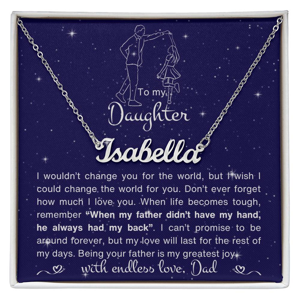 To my Daughter | Custom Name Necklace | Dad