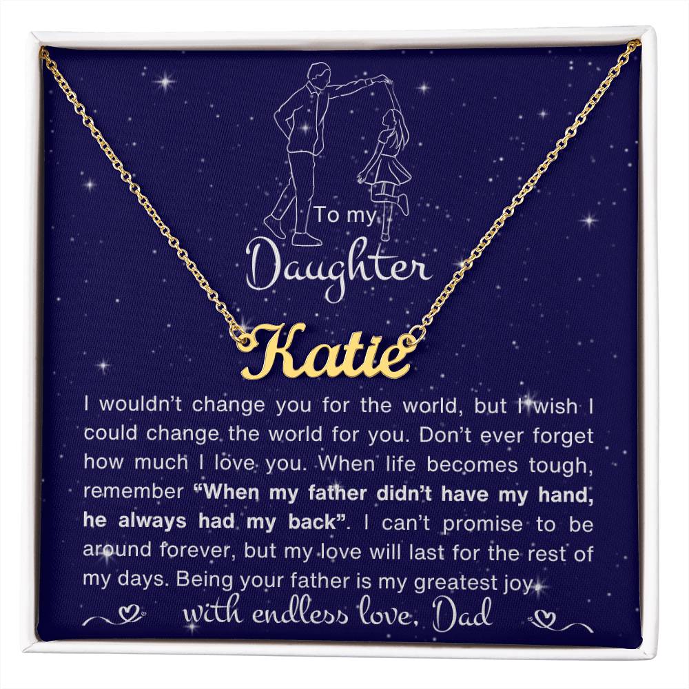 To my Daughter | Custom Name Necklace | Dad