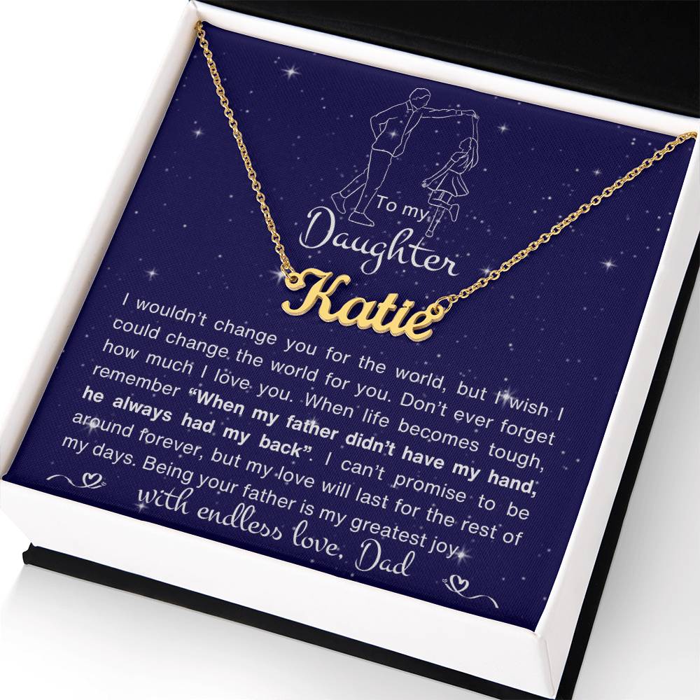 To my Daughter | Custom Name Necklace | Dad