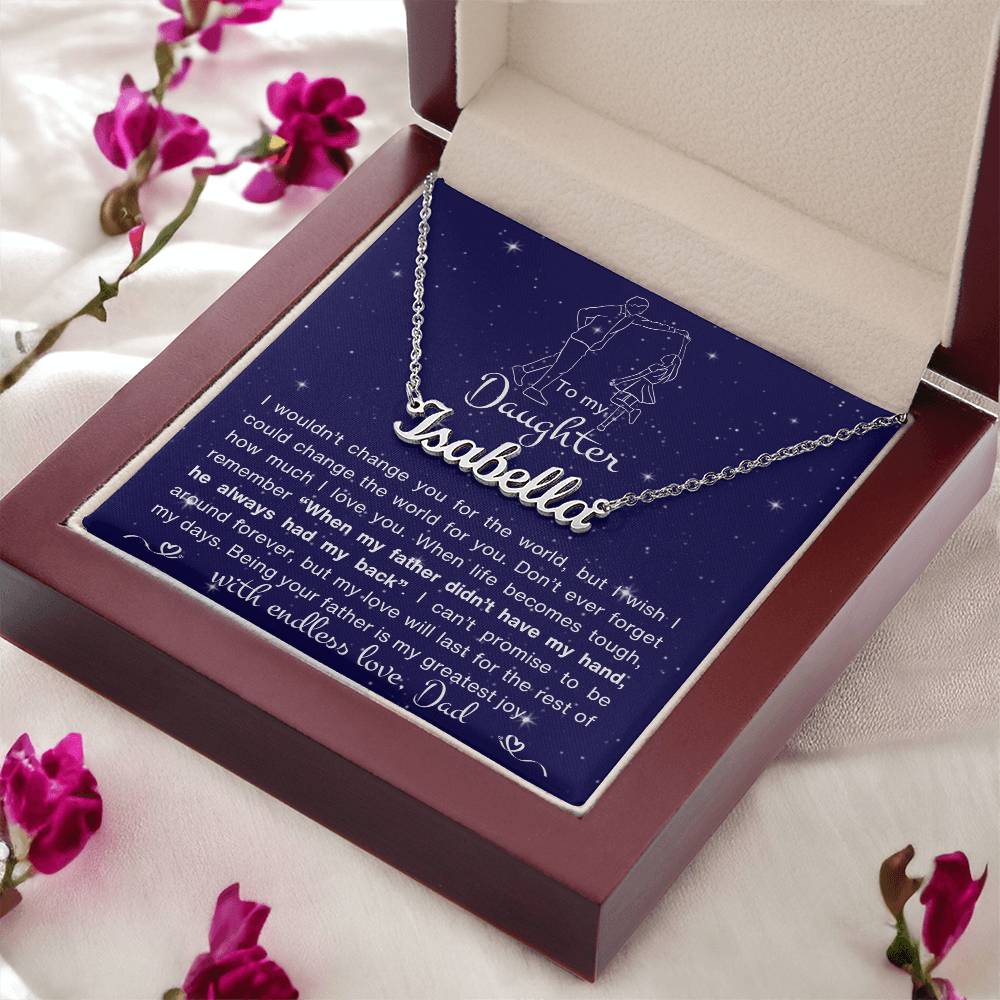 To my Daughter | Custom Name Necklace | Dad