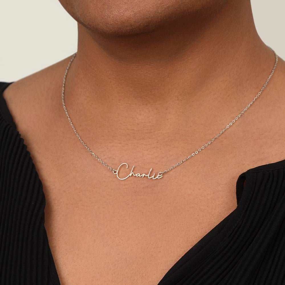 Signature Name Necklace for Woman