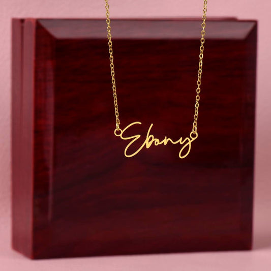 Signature Name Necklace for Woman