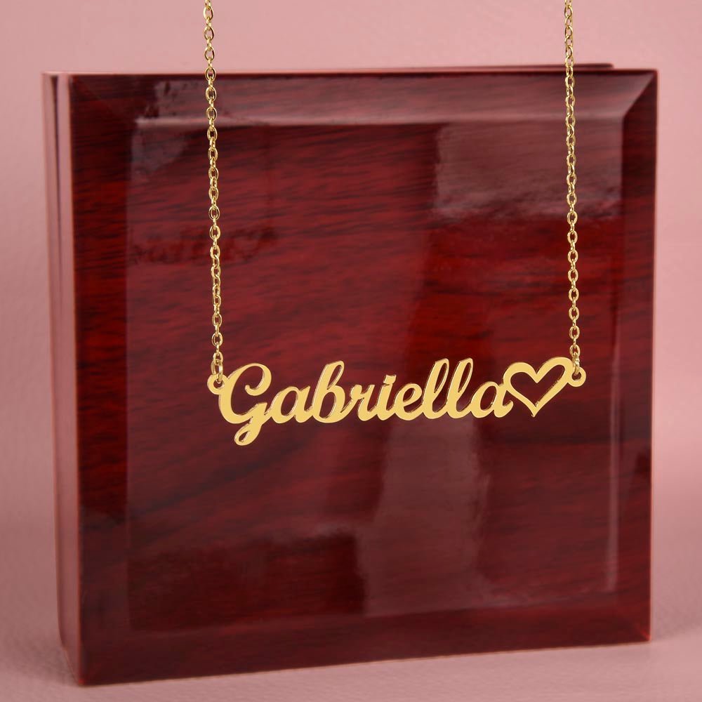 To my Daughter-Name&heart  Necklace-Mom