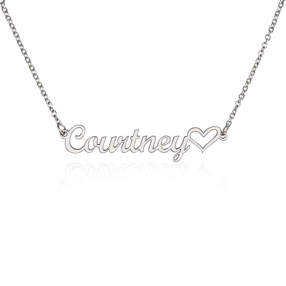 Heart Name Necklace for her