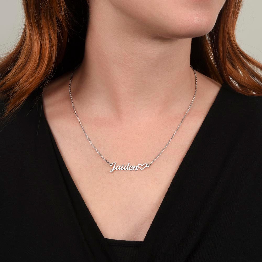 Heart Name Necklace for her