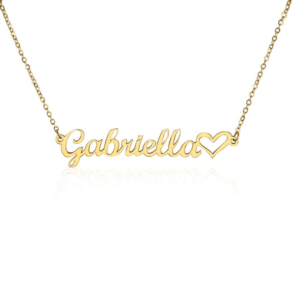 Heart Name Necklace for her