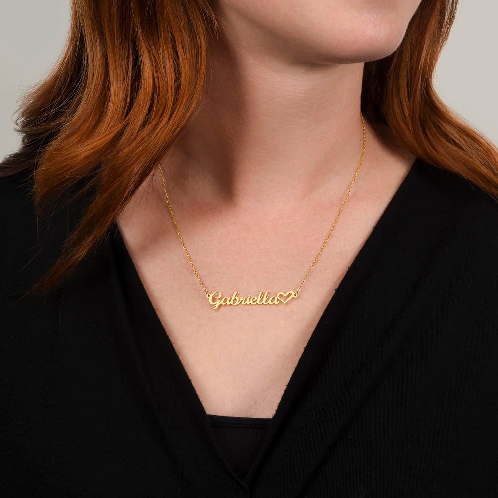 Heart Name Necklace for her