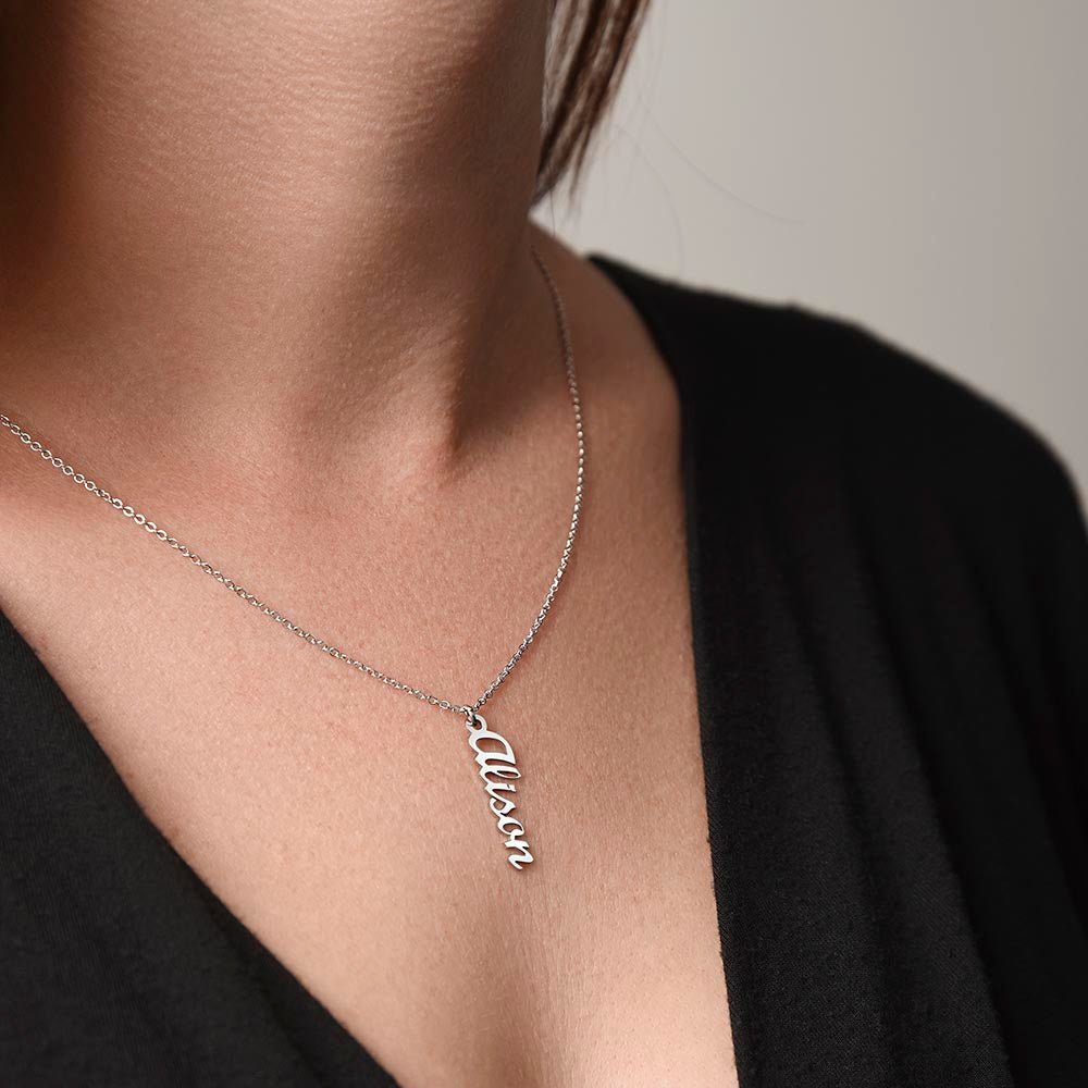 To my Daughter-Vertical Name Necklace