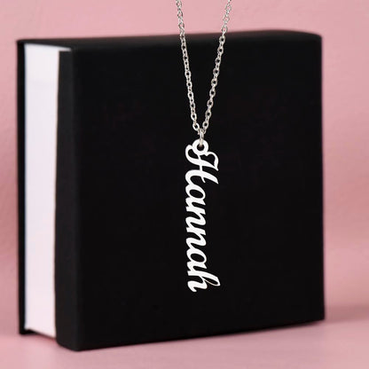 Vertical pendant Name Necklace for Women