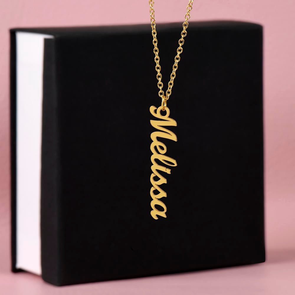 Vertical pendant Name Necklace for Women