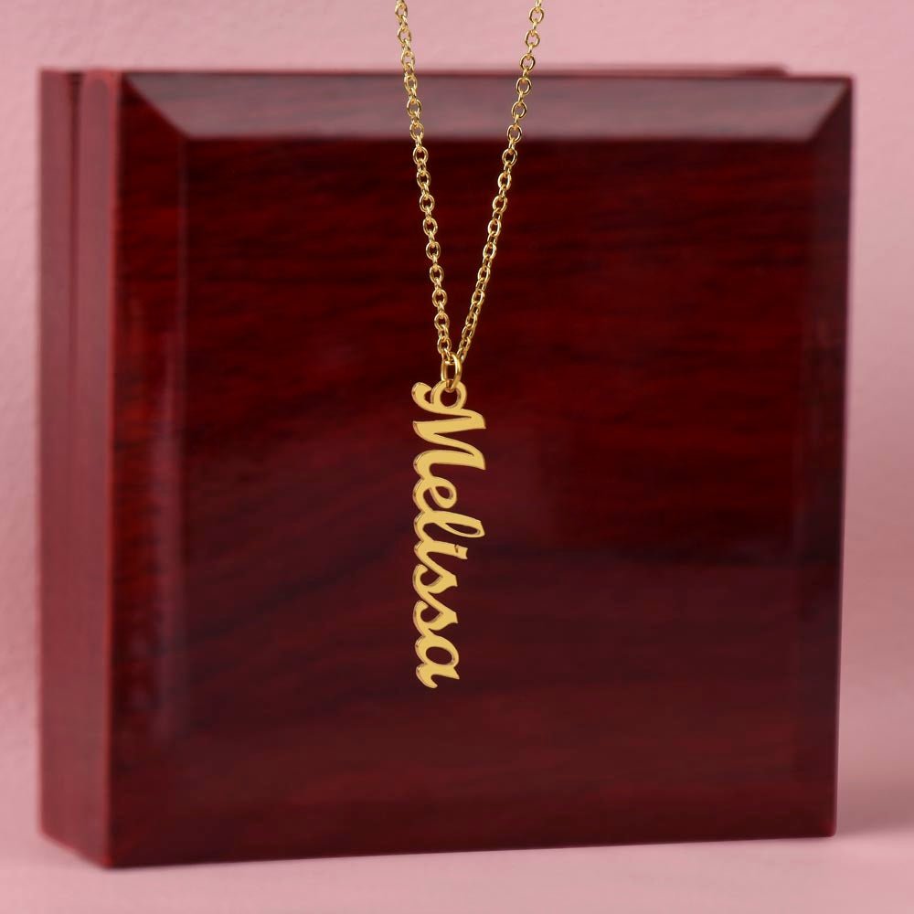 Vertical pendant Name Necklace for Women