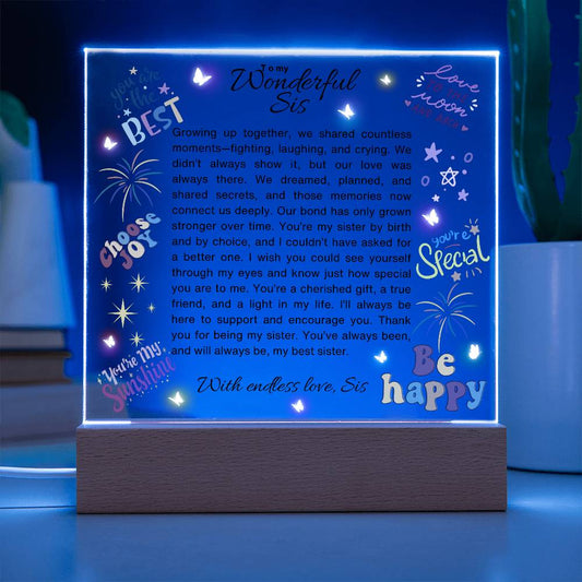 To my Sister-we shared countless moments-Printed Acrylic Plaque