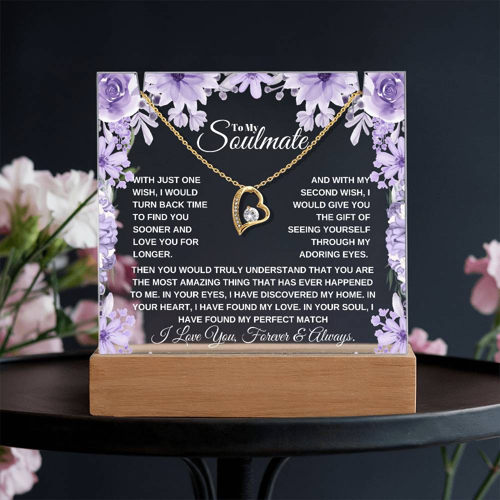 To my Soulmate | Acrylic plaque Necklace | The best gift for soulmate